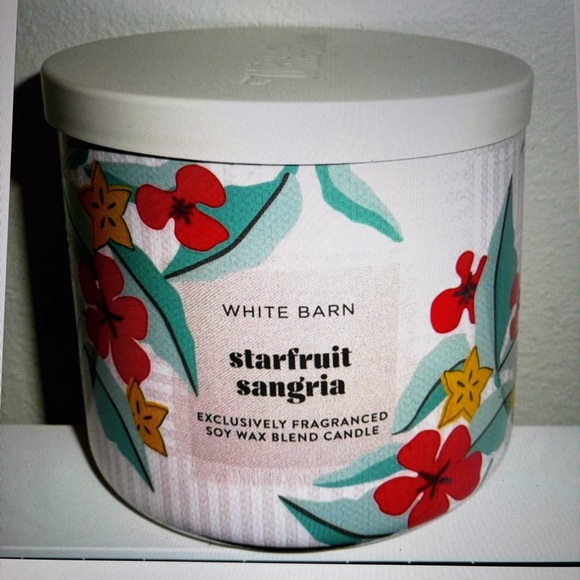White Barn Other - Starfruit Sangria-White Barn/Bath and Body Works
3 Wick Scented Candle